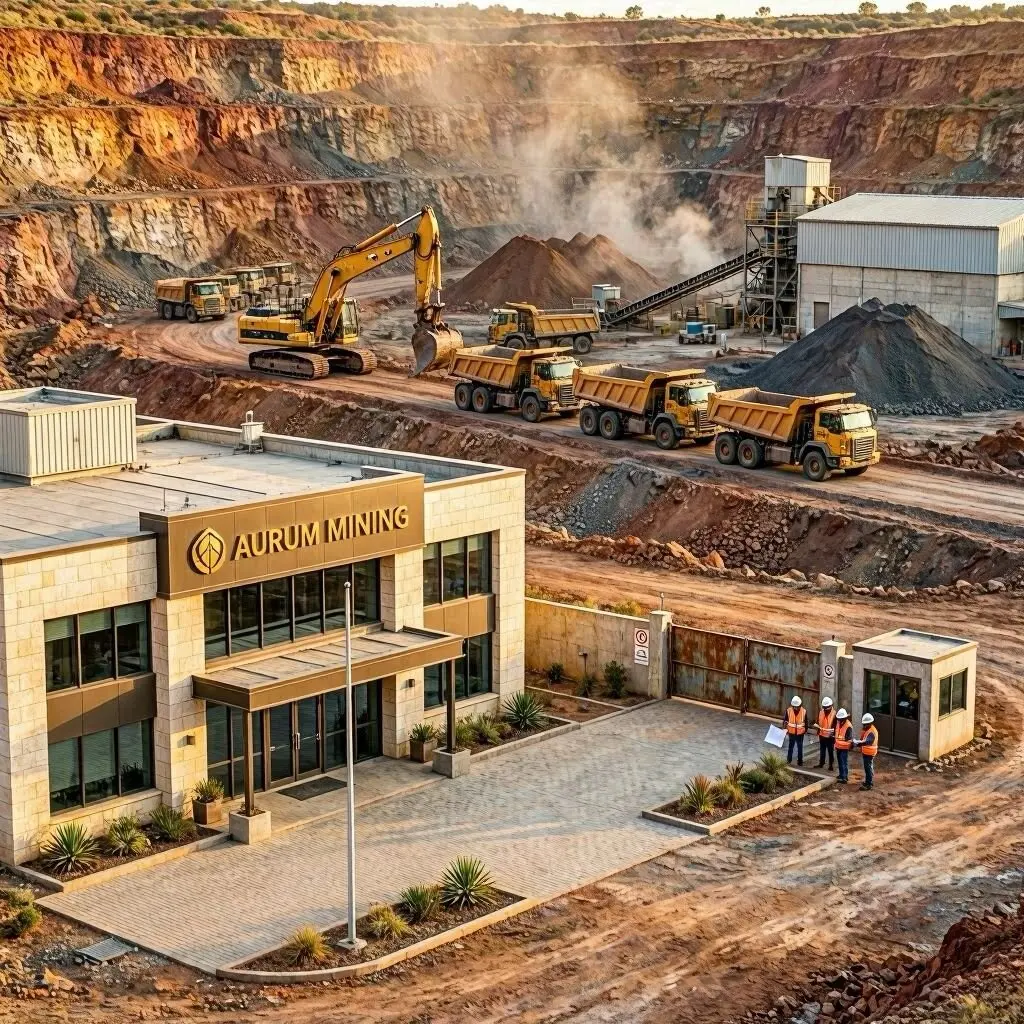 Extraction de minerai d’or sur un site minier guinéen